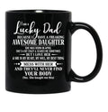 Birthday Lucky Dad April Black Coffee Mug - Black