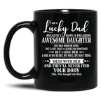 Birthday Lucky Dad April Black Coffee Mug