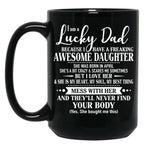 Birthday Lucky Dad April Black Coffee Mug