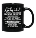 Birthday Lucky Dad February Black Coffee Mug - Black