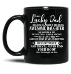 Birthday Lucky Dad July Black Coffee Mug