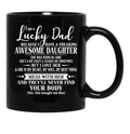 Birthday Lucky Dad June Black Coffee Mug - Black
