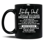 Birthday Lucky Dad June Black Coffee Mug
