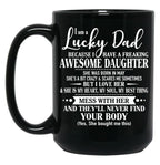 Birthday Lucky Dad May Black Coffee Mug