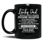Birthday Lucky Dad September Black Coffee Mug