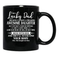 Birthday Lucky Dad Black Coffee Mug - Black