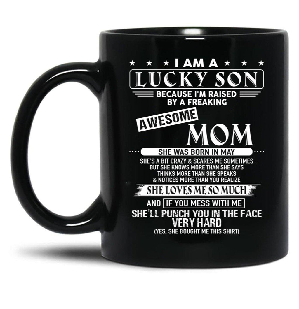 Birthday Mom Born In May Black Coffee Mug