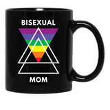 Bisexual Mom Black Coffee Mug, Gift Coffee Mug - Black