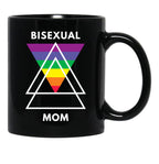 Bisexual Mom Black Coffee Mug, Gift Coffee Mug - Black
