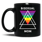 Bisexual Mom Black Coffee Mug, Gift Coffee Mug - Black