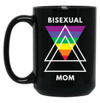 Bisexual Mom Black Coffee Mug, Gift Coffee Mug
