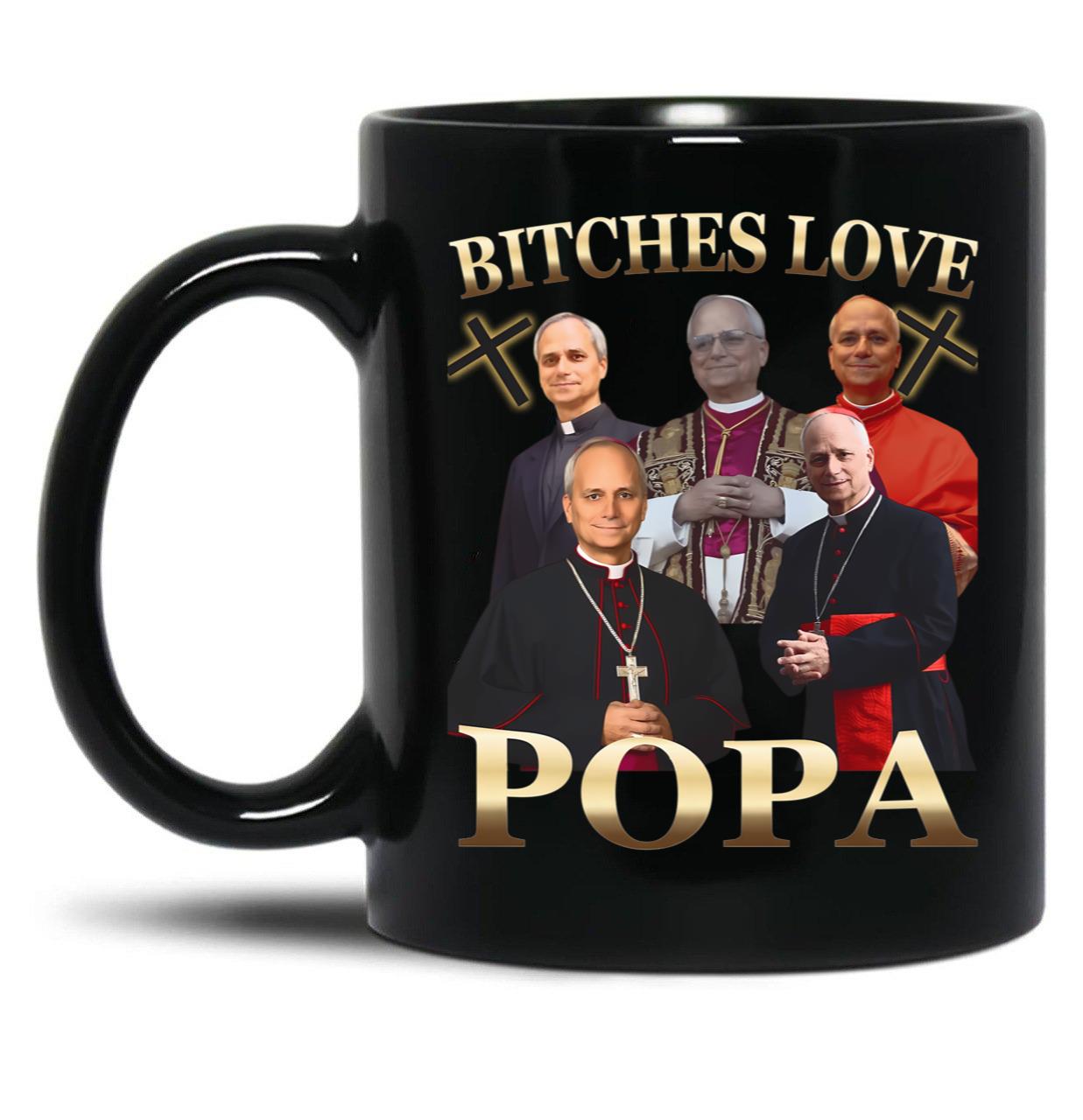 Love Popa Pope Leo Xiv 9 Black Coffee Mug
