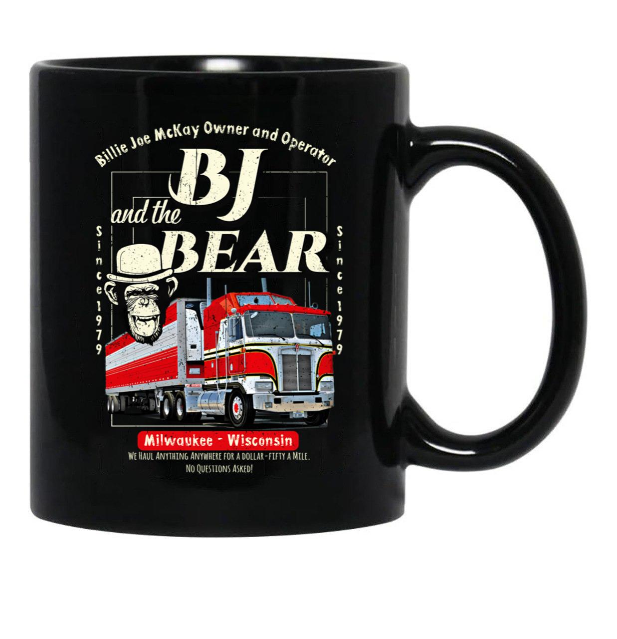 Bj And The Bear Trucking Company Black Coffee Mug, Gift Coffee Mug - Black