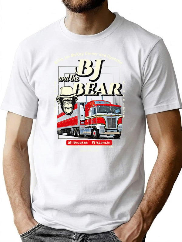 Bj And The Bear Trucking Company Premium Heavyweight Cotton T-Shirt - White