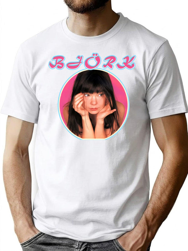Bjork Circle Tee T-Shirt for Men & Women, T-Shirts Graphic Tee - White