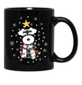 Black And White Miniature Schnauzer Christmas Tree Black Coffee Mug, Gift Coffee Mug - Black