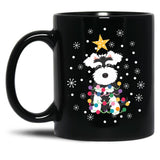 Black And White Miniature Schnauzer Christmas Tree Black Coffee Mug, Gift Coffee Mug - Black