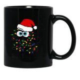Black Cat Christmas It Is Fine I Am Fine Everything Is Fine Black Coffee Mug, Gift Coffee Mug - Black