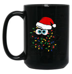 Black Cat Christmas It Is Fine I Am Fine Everything Is Fine Black Coffee Mug, Gift Coffee Mug