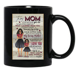 Black Daughter To My Mom Mothers Day Meaning Quotes Black Coffee Mug - Black