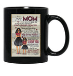 Black Daughter To My Mom Mothers Day Meaning Quotes Black Coffee Mug - Black