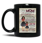 Black Daughter To My Mom Mothers Day Meaning Quotes Black Coffee Mug