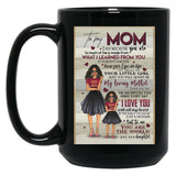 Black Daughter To My Mom Mothers Day Meaning Quotes Black Coffee Mug