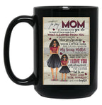 Black Daughter To My Mom Mothers Day Meaning Quotes Black Coffee Mug
