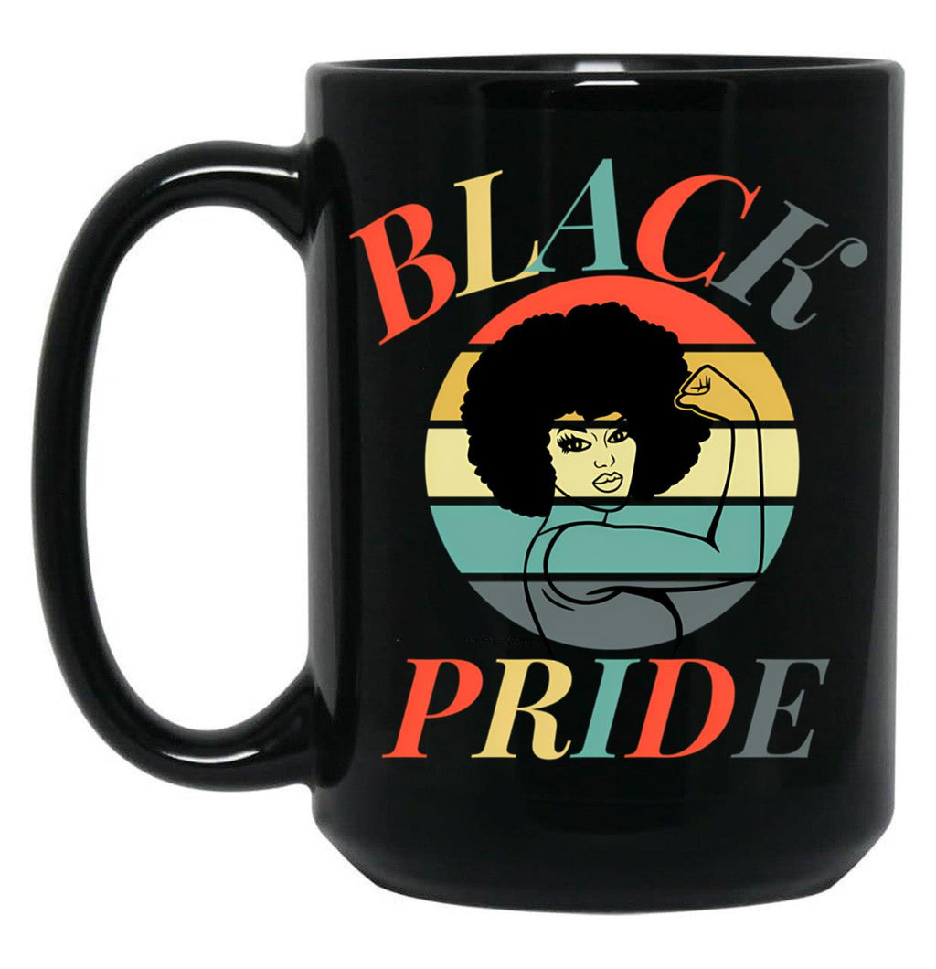 Black Empowerment Pride Black Coffee Mug