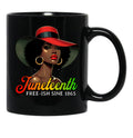 Black Freedom Juneteenth Celebration Freedom Day 1865 Black Coffee Mug - Black