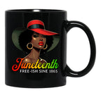 Black Freedom Juneteenth Celebration Freedom Day 1865 Black Coffee Mug - Black