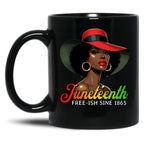Black Freedom Juneteenth Celebration Freedom Day 1865 Black Coffee Mug