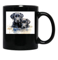 Black Lab Pics Cool Black Lab Puppies Water Color Amazing Black Puppy Merchandise Black Coffee Mug, Gift Coffee Mug - Black