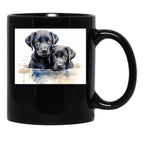 Black Lab Pics Cool Black Lab Puppies Water Color Amazing Black Puppy Merchandise Black Coffee Mug, Gift Coffee Mug - Black