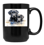 Black Lab Pics Cool Black Lab Puppies Water Color Amazing Black Puppy Merchandise Black Coffee Mug, Gift Coffee Mug