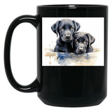 Black Lab Pics Cool Black Lab Puppies Water Color Amazing Black Puppy Merchandise Black Coffee Mug, Gift Coffee Mug