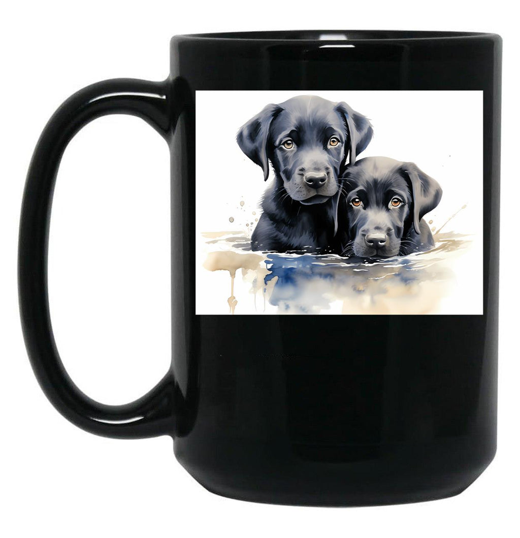 Black Lab Pics Cool Black Lab Puppies Water Color Amazing Black Puppy Merchandise Black Coffee Mug, Gift Coffee Mug