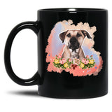 Black Mouth Cur Black Coffee Mug, Gift Coffee Mug - Black