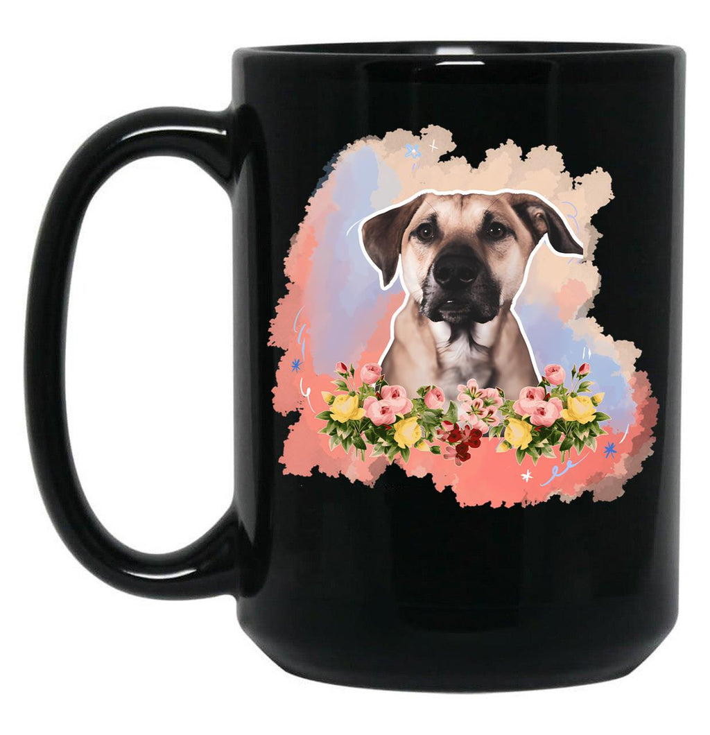 Black Mouth Cur Black Coffee Mug, Gift Coffee Mug