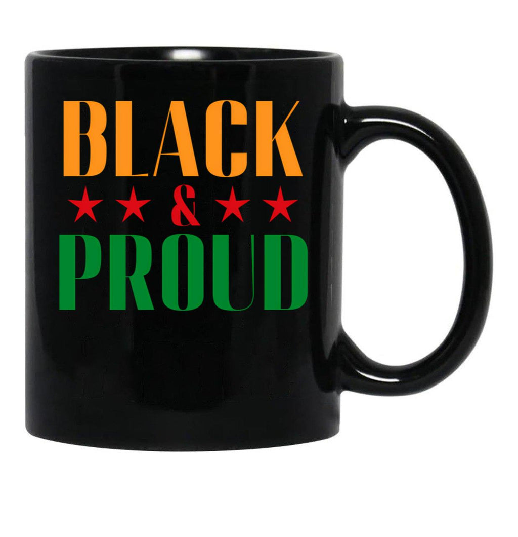 Black Proud - Juneteenth Black History Month Black Coffee Mug - Black