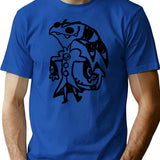 Blitzo Scribbles Classic Premium Heavyweight Cotton T-Shirt - Blue