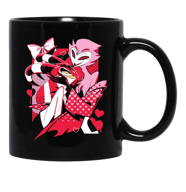 Blitzo x Stolas Helluva Boss Essential Black Coffee Mug, Gift Coffee Mug - Black
