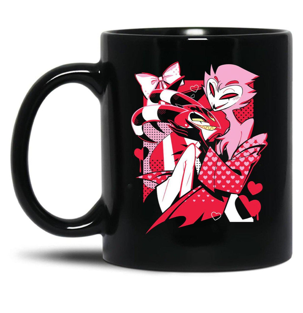 Blitzo x Stolas Helluva Boss Essential Black Coffee Mug, Gift Coffee Mug
