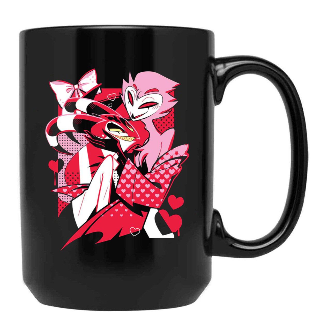 Blitzo x Stolas Helluva Boss Essential Black Coffee Mug, Gift Coffee Mug
