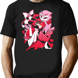 Blitzo x Stolas Helluva Boss Essential Premium Heavyweight Cotton T-Shirt - Black