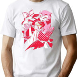 Blitzo x Stolas Helluva Boss Essential Premium Heavyweight Cotton T-Shirt - White