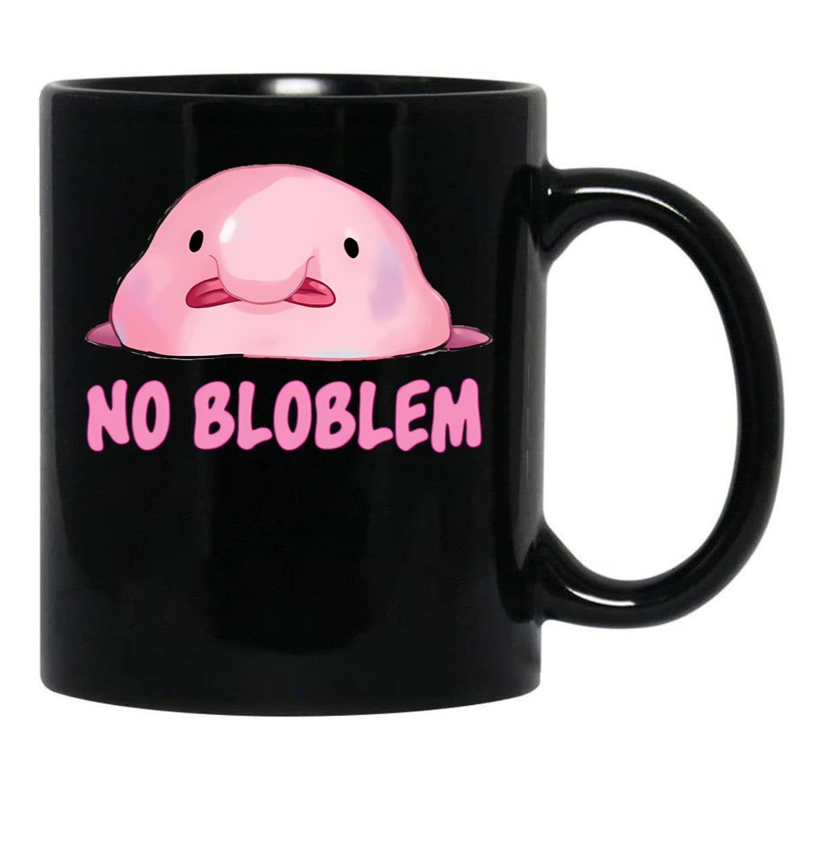 Blobfish Black Coffee Mug, Gift Coffee Mug - Black