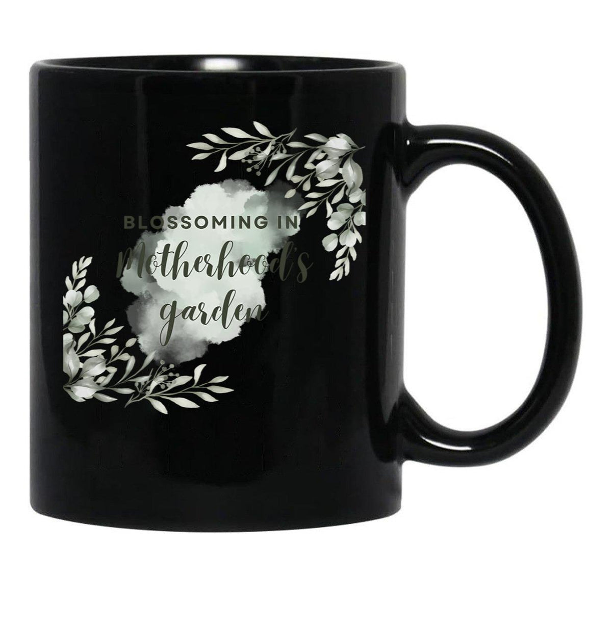 Blossoming In Motherhood'S Garden Black Coffee Mug, Gift Coffee Mug - Black