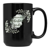 Blossoming In Motherhood'S Garden Black Coffee Mug, Gift Coffee Mug