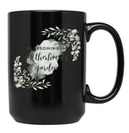 Blossoming In Motherhood'S Garden Black Coffee Mug, Gift Coffee Mug